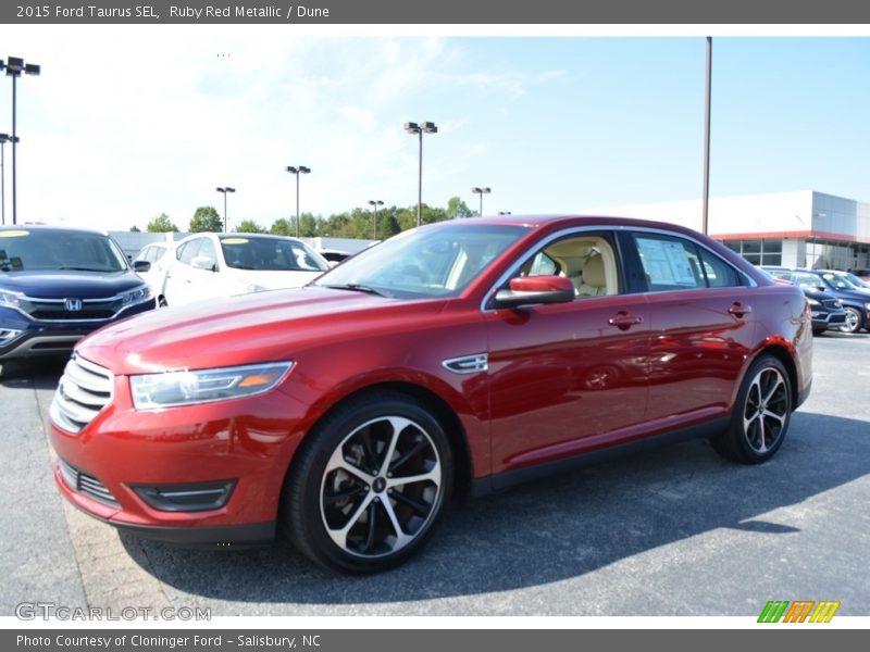 Ruby Red Metallic / Dune 2015 Ford Taurus SEL