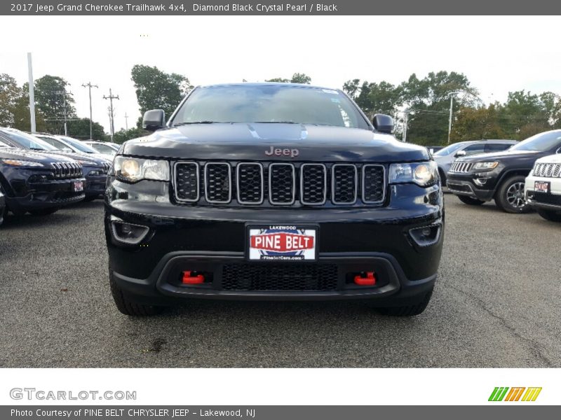 Diamond Black Crystal Pearl / Black 2017 Jeep Grand Cherokee Trailhawk 4x4