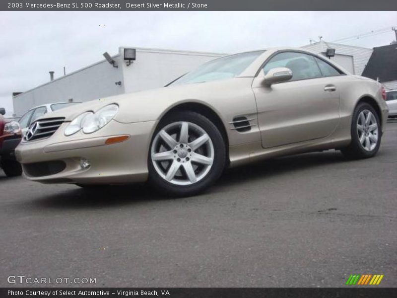 Desert Silver Metallic / Stone 2003 Mercedes-Benz SL 500 Roadster