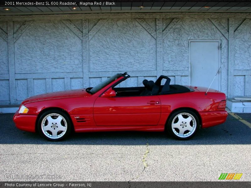 Magma Red / Black 2001 Mercedes-Benz SL 600 Roadster