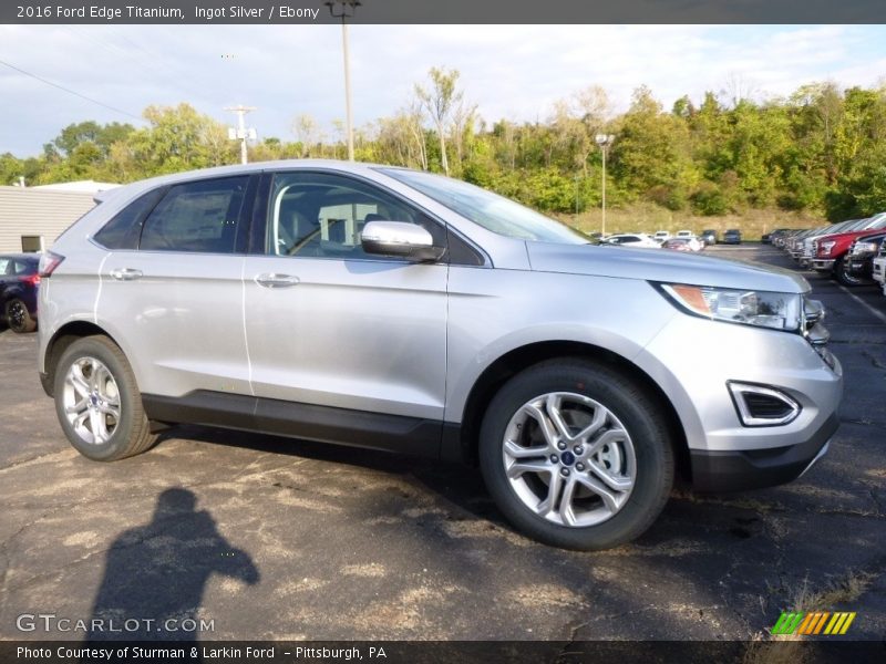 Ingot Silver / Ebony 2016 Ford Edge Titanium