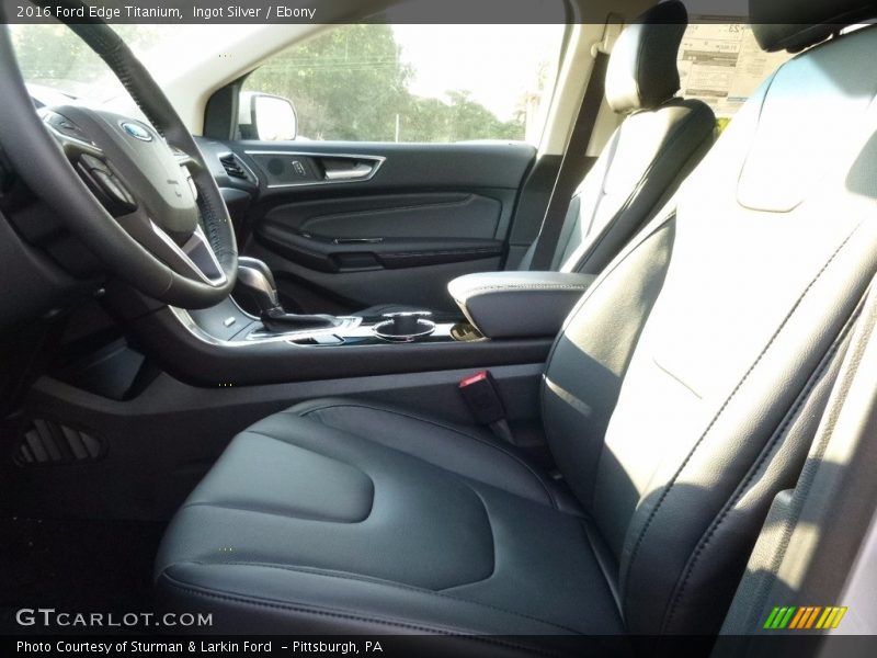 Ingot Silver / Ebony 2016 Ford Edge Titanium