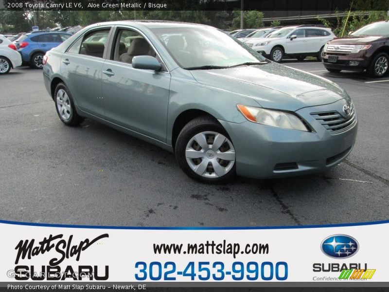 Aloe Green Metallic / Bisque 2008 Toyota Camry LE V6