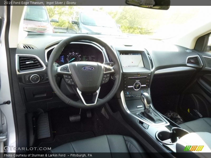 Ingot Silver / Ebony 2016 Ford Edge Titanium