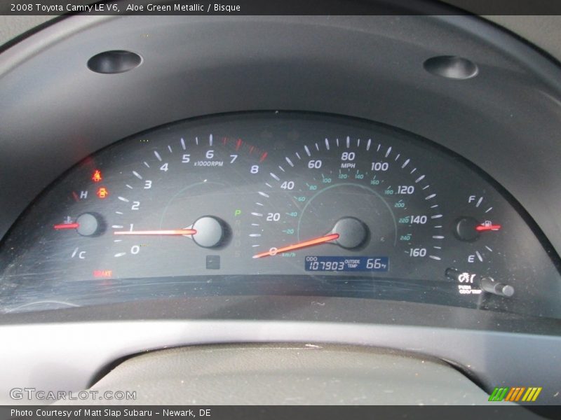 Aloe Green Metallic / Bisque 2008 Toyota Camry LE V6