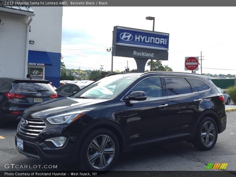 Becketts Black / Black 2013 Hyundai Santa Fe Limited AWD