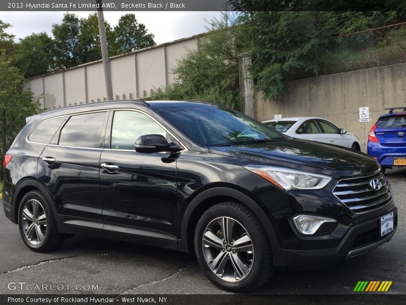 Becketts Black / Black 2013 Hyundai Santa Fe Limited AWD