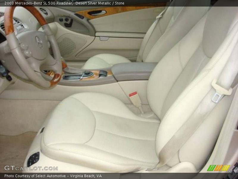 Desert Silver Metallic / Stone 2003 Mercedes-Benz SL 500 Roadster