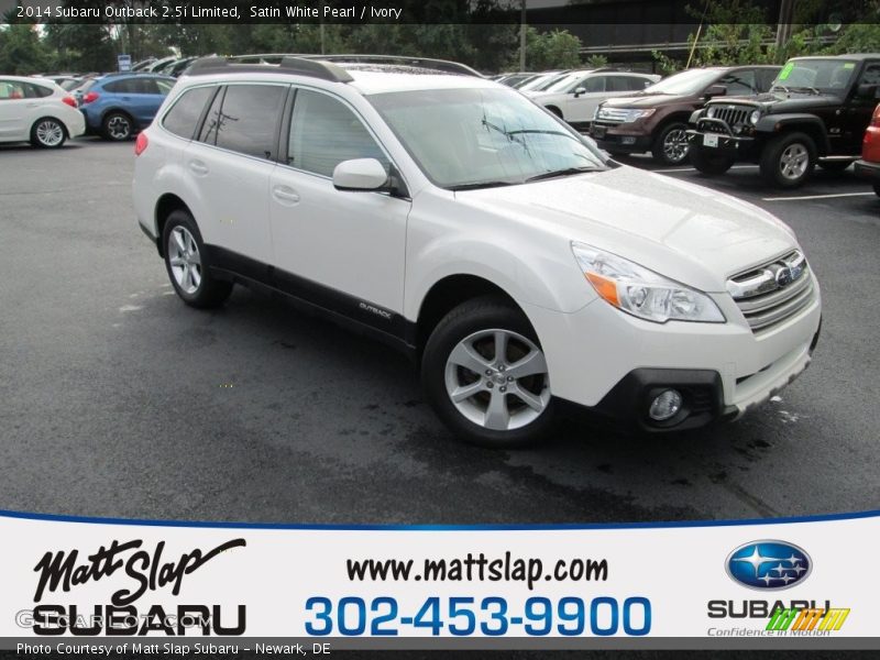 Satin White Pearl / Ivory 2014 Subaru Outback 2.5i Limited
