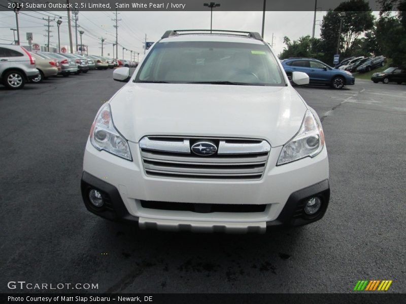 Satin White Pearl / Ivory 2014 Subaru Outback 2.5i Limited