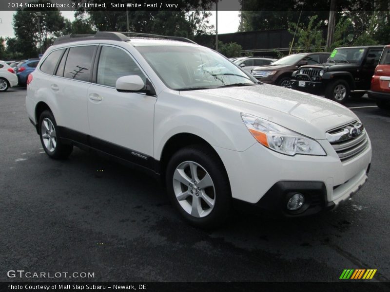 Satin White Pearl / Ivory 2014 Subaru Outback 2.5i Limited