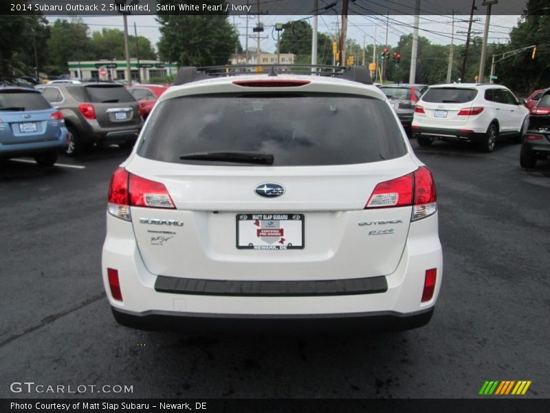 Satin White Pearl / Ivory 2014 Subaru Outback 2.5i Limited