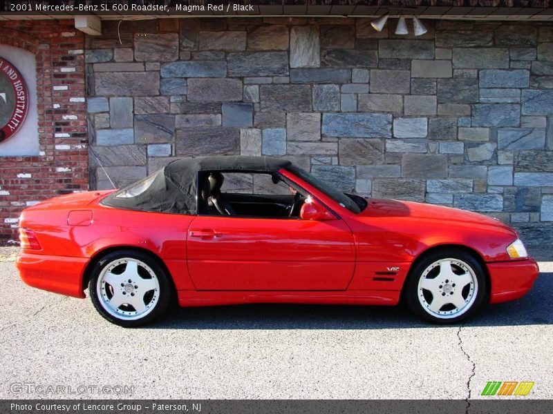 Magma Red / Black 2001 Mercedes-Benz SL 600 Roadster