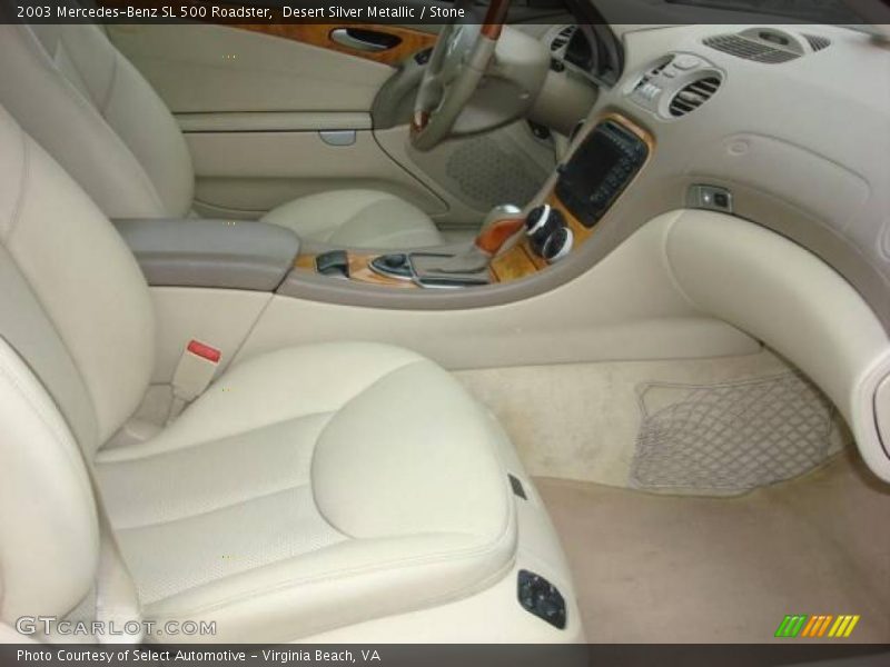 Desert Silver Metallic / Stone 2003 Mercedes-Benz SL 500 Roadster