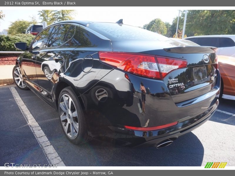 Ebony Black / Black 2012 Kia Optima SX