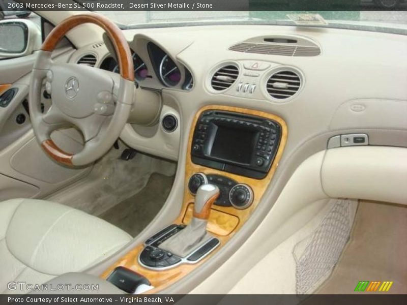 Desert Silver Metallic / Stone 2003 Mercedes-Benz SL 500 Roadster