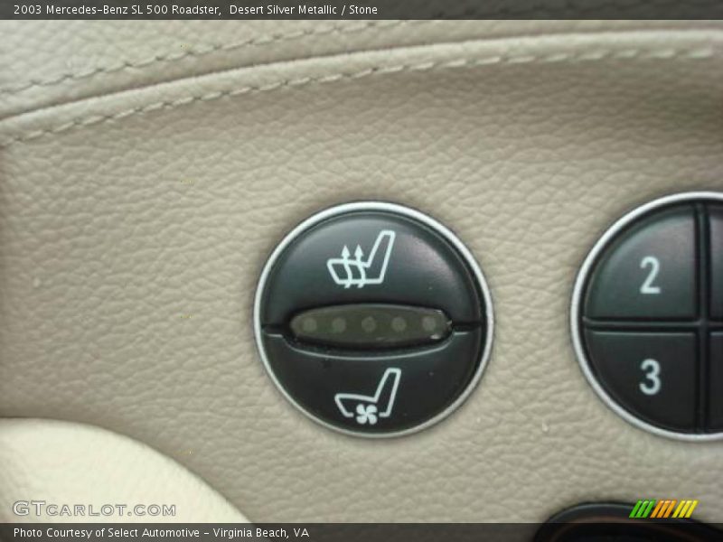 Desert Silver Metallic / Stone 2003 Mercedes-Benz SL 500 Roadster