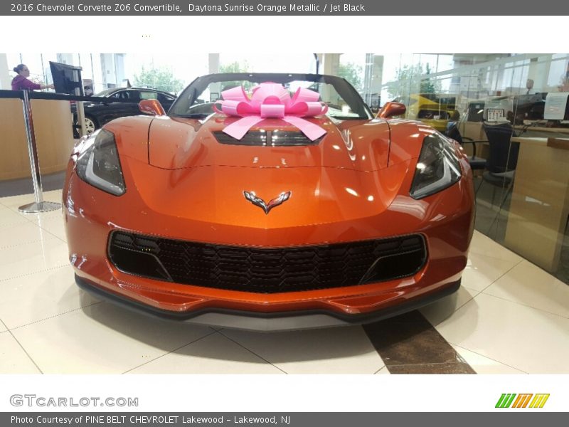 Daytona Sunrise Orange Metallic / Jet Black 2016 Chevrolet Corvette Z06 Convertible