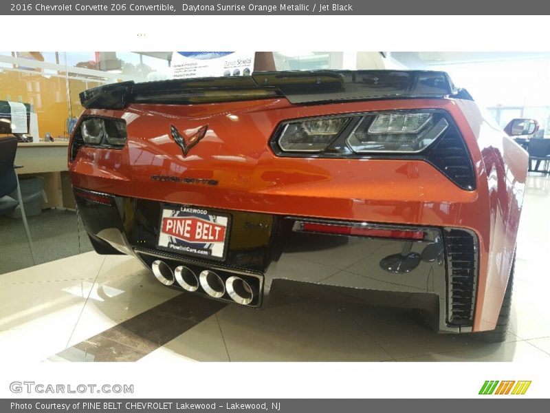 Daytona Sunrise Orange Metallic / Jet Black 2016 Chevrolet Corvette Z06 Convertible