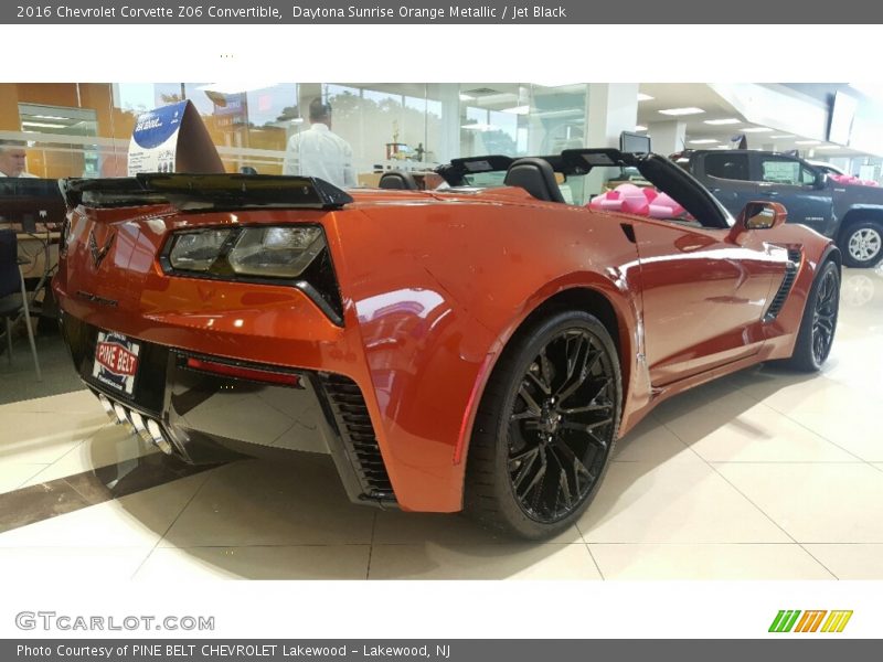 Daytona Sunrise Orange Metallic / Jet Black 2016 Chevrolet Corvette Z06 Convertible