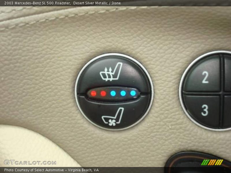 Desert Silver Metallic / Stone 2003 Mercedes-Benz SL 500 Roadster