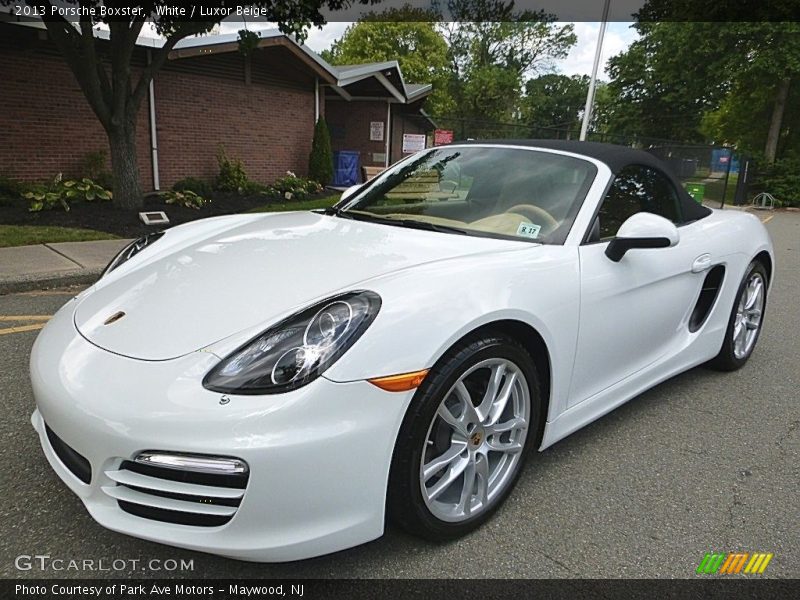White / Luxor Beige 2013 Porsche Boxster
