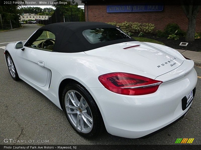 White / Luxor Beige 2013 Porsche Boxster
