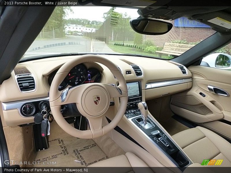 White / Luxor Beige 2013 Porsche Boxster