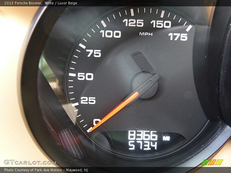 White / Luxor Beige 2013 Porsche Boxster