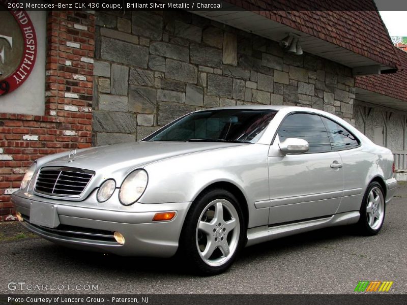 Brilliant Silver Metallic / Charcoal 2002 Mercedes-Benz CLK 430 Coupe