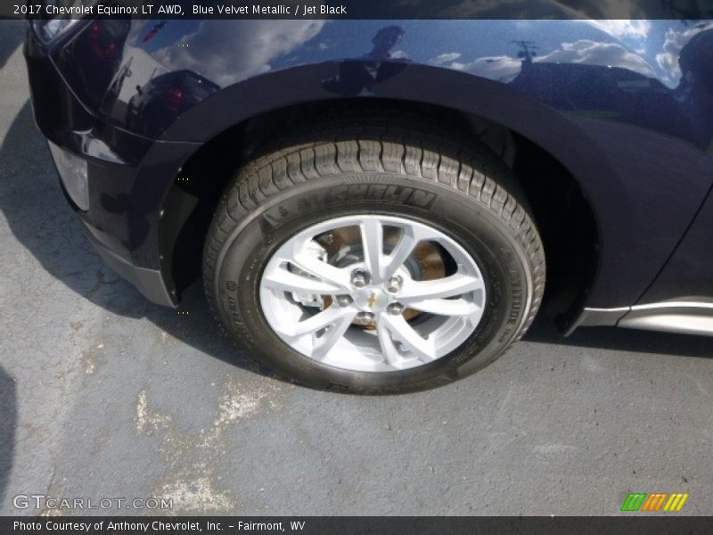 Blue Velvet Metallic / Jet Black 2017 Chevrolet Equinox LT AWD