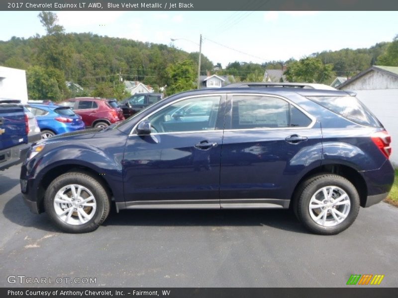 Blue Velvet Metallic / Jet Black 2017 Chevrolet Equinox LT AWD