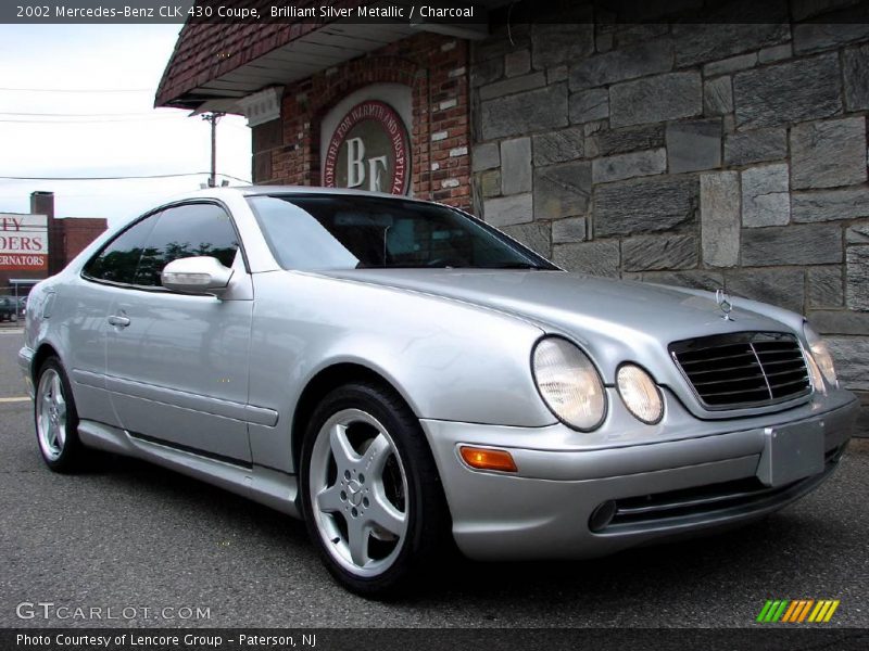 Brilliant Silver Metallic / Charcoal 2002 Mercedes-Benz CLK 430 Coupe