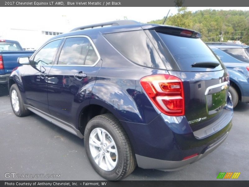 Blue Velvet Metallic / Jet Black 2017 Chevrolet Equinox LT AWD