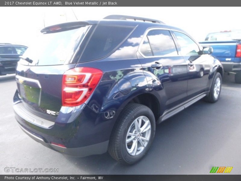 Blue Velvet Metallic / Jet Black 2017 Chevrolet Equinox LT AWD