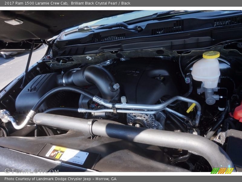 Brilliant Black Crystal Pearl / Black 2017 Ram 1500 Laramie Crew Cab