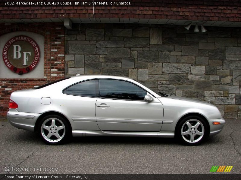 Brilliant Silver Metallic / Charcoal 2002 Mercedes-Benz CLK 430 Coupe
