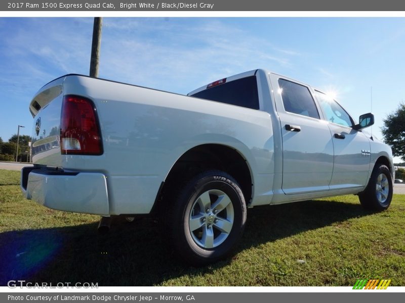 Bright White / Black/Diesel Gray 2017 Ram 1500 Express Quad Cab