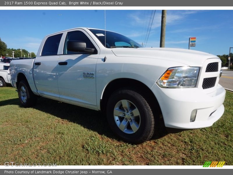 Bright White / Black/Diesel Gray 2017 Ram 1500 Express Quad Cab