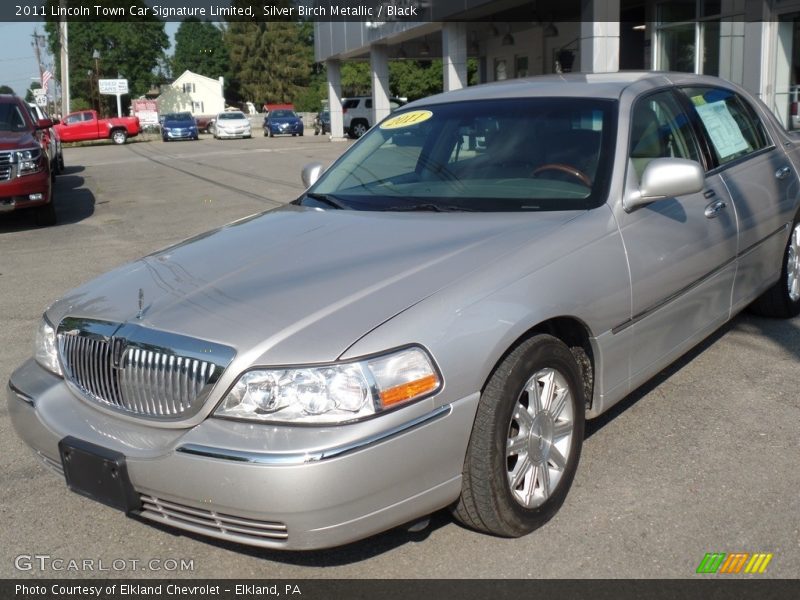 Silver Birch Metallic / Black 2011 Lincoln Town Car Signature Limited