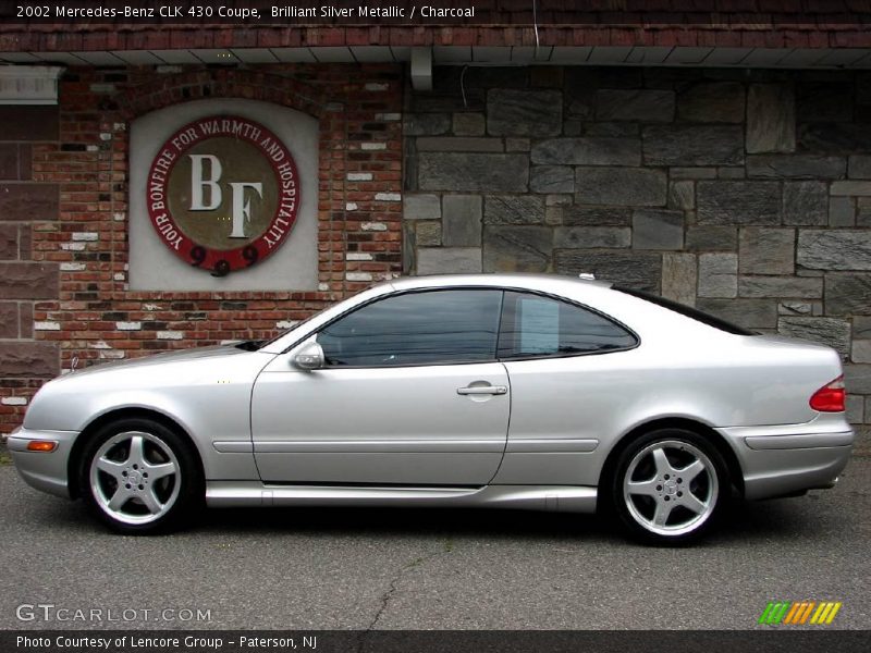 Brilliant Silver Metallic / Charcoal 2002 Mercedes-Benz CLK 430 Coupe