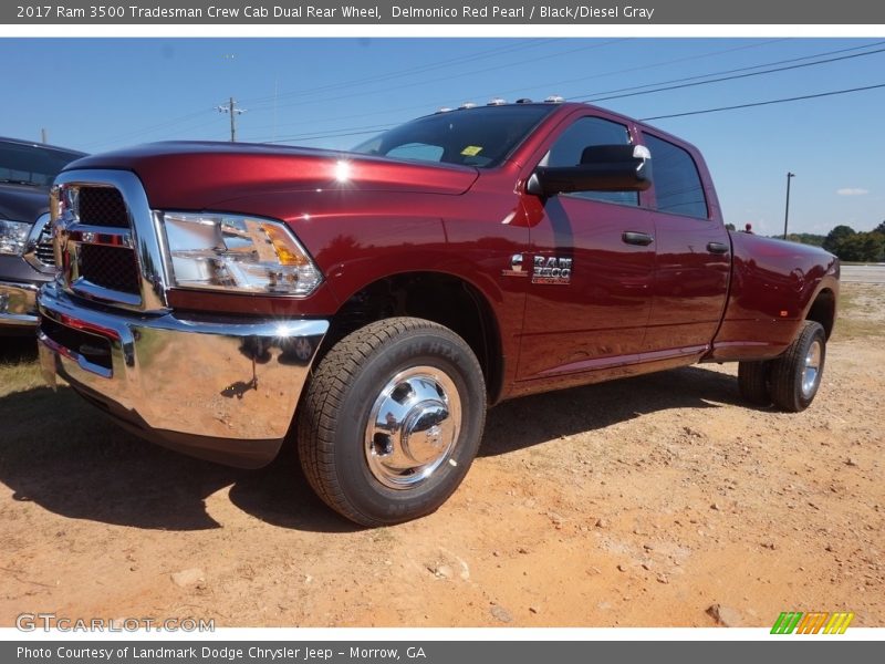 Delmonico Red Pearl / Black/Diesel Gray 2017 Ram 3500 Tradesman Crew Cab Dual Rear Wheel