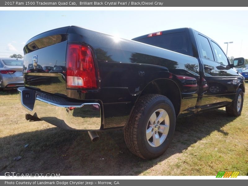 Brilliant Black Crystal Pearl / Black/Diesel Gray 2017 Ram 1500 Tradesman Quad Cab