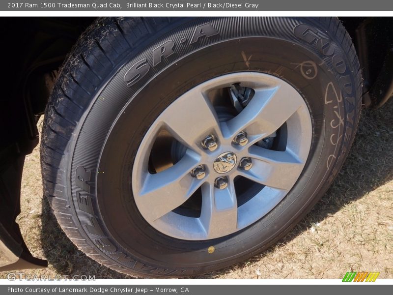 Brilliant Black Crystal Pearl / Black/Diesel Gray 2017 Ram 1500 Tradesman Quad Cab