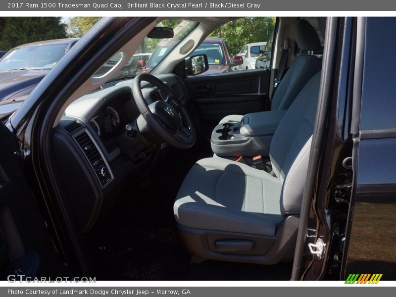 Brilliant Black Crystal Pearl / Black/Diesel Gray 2017 Ram 1500 Tradesman Quad Cab