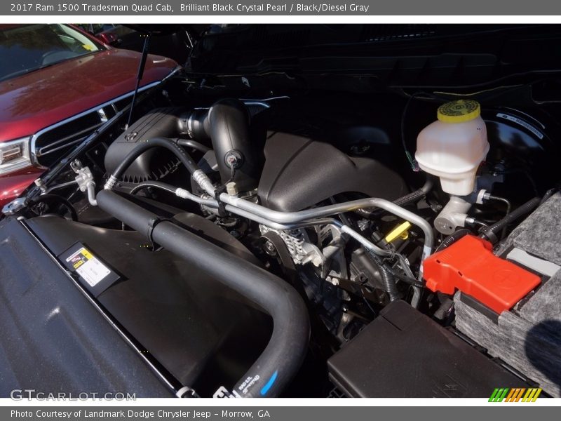 Brilliant Black Crystal Pearl / Black/Diesel Gray 2017 Ram 1500 Tradesman Quad Cab