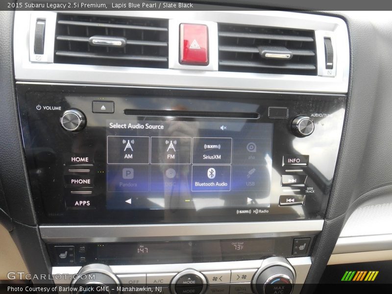 Lapis Blue Pearl / Slate Black 2015 Subaru Legacy 2.5i Premium