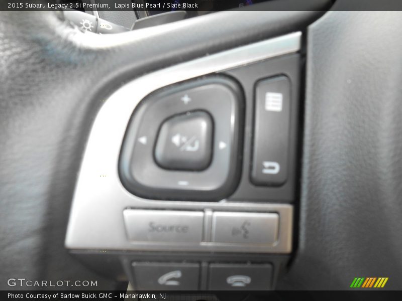 Lapis Blue Pearl / Slate Black 2015 Subaru Legacy 2.5i Premium