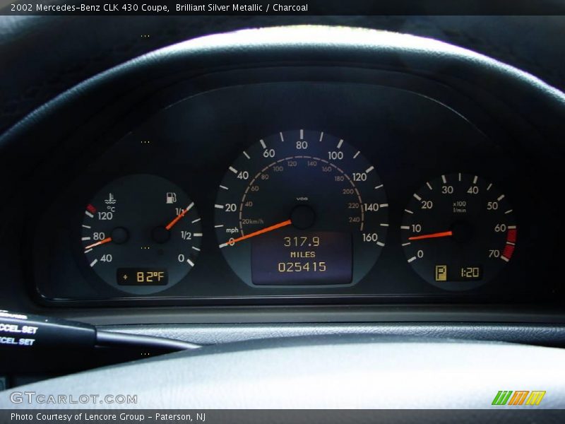 Brilliant Silver Metallic / Charcoal 2002 Mercedes-Benz CLK 430 Coupe