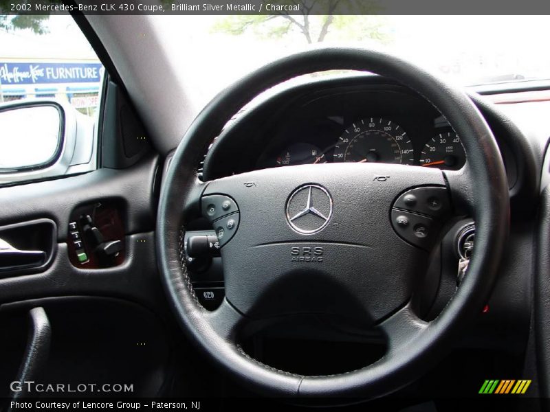 Brilliant Silver Metallic / Charcoal 2002 Mercedes-Benz CLK 430 Coupe